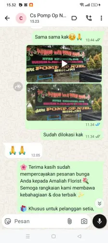 Testimonial Papan Bunga sinar jaya