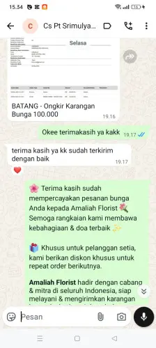 Testimonial Papan Bunga sinar jaya