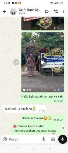 Testimonial Papan Bunga sinar jaya